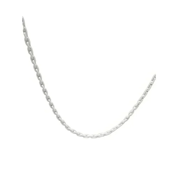 Monet Dainty White Enamel Gold Tone Chain Link Necklace Vintage 24.5" - Picture 3 of 4